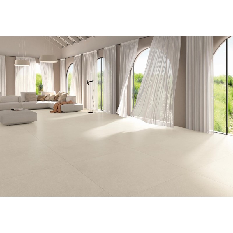 BORRIOLSTONE WHITE SEMIPULIDO 120X120 RECTIFICADO