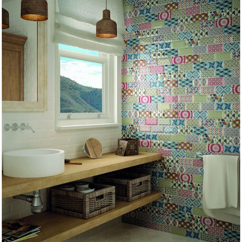 EQUIPE METRO PATCHWORK COLOURS BRILLO 7,5X15 BISEL