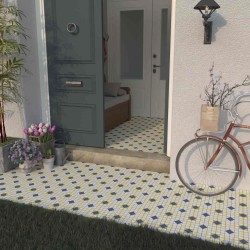 Azulejo efecto Hidráulico Mintons de Dune para Baño,cocina,residencial,decoración,comercio