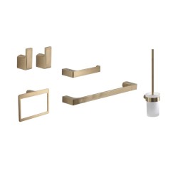 Juego de accesorios de baño oro mate Gedy, elegancia y funcionalidad