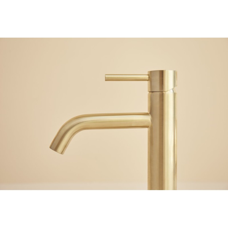 MONOMANDO DE LAVABO LOOP ORO CEPILLADO