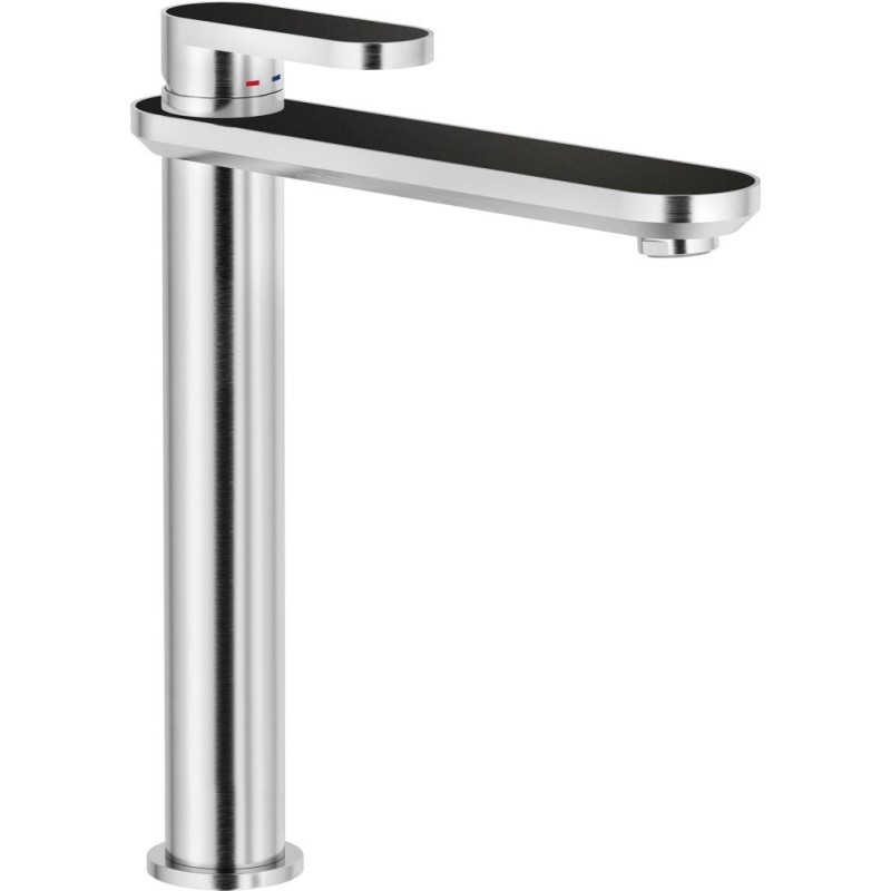 MONOMANDO DE LAVABO ALTO DRESS ACERO INOX NERO MONOMANDO DE LAVABO ALTO DRESS ACERO INOX NERO