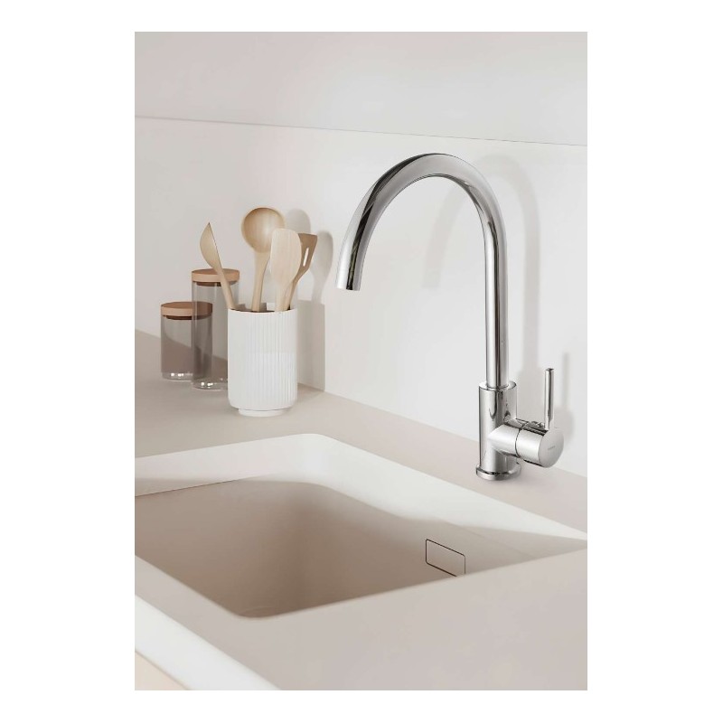 MONOMANDO DE COCINA CAÑO ALTO VITAL CROMO BRILLO