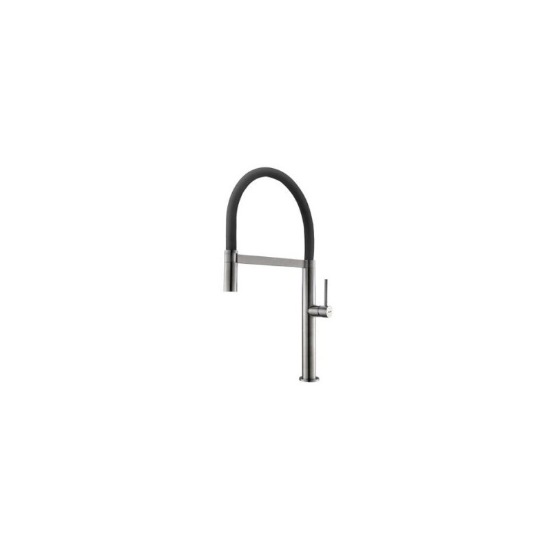 MONOMANDO DE COCINA MIKA ACERO INOX - NEGRO MONOMANDO DE COCINA MIKA ACERO INOX - NEGRO