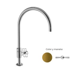 MONOMANDO DE COCINA TUBS VOLANTE CÓNICO LATÓN PULIDO