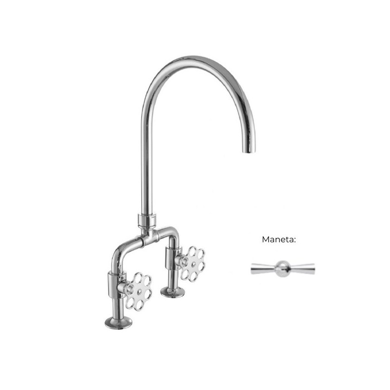 MONOMANDO DE COCINA TUBS VERTICAL VOLANTE CÓNICO CROMO BRILLO