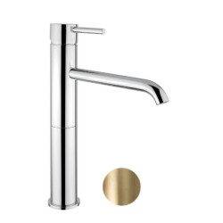 MONOMANDO DE LAVABO ALTO MUSE ORO CEPILLADO