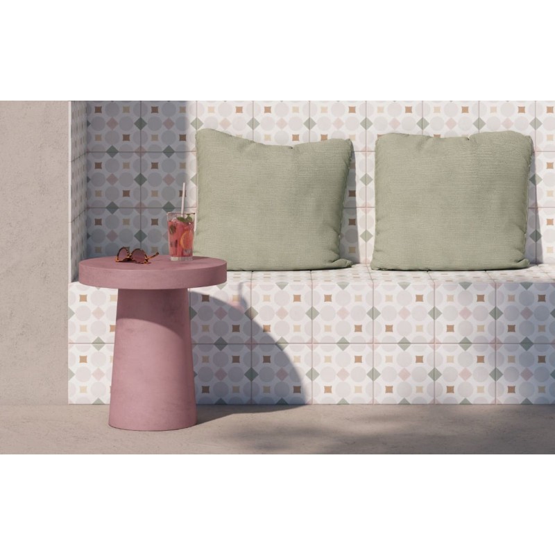 PATTERNS PINK GEOMETRIC MATT 22,3X22,3 RECTIFICADO