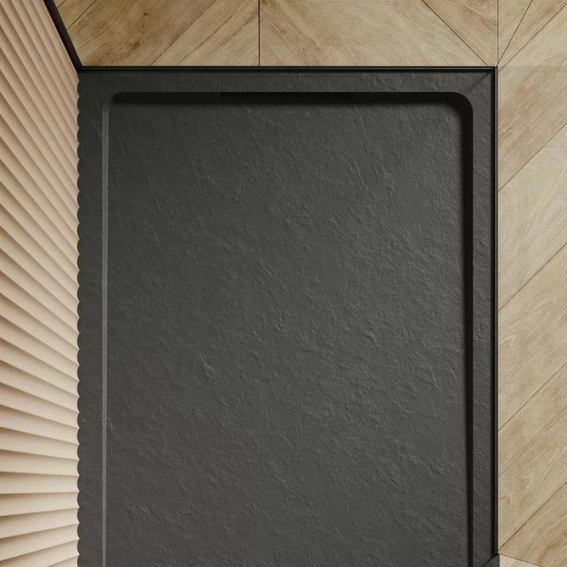 plato ducha halo slate lava 140x90