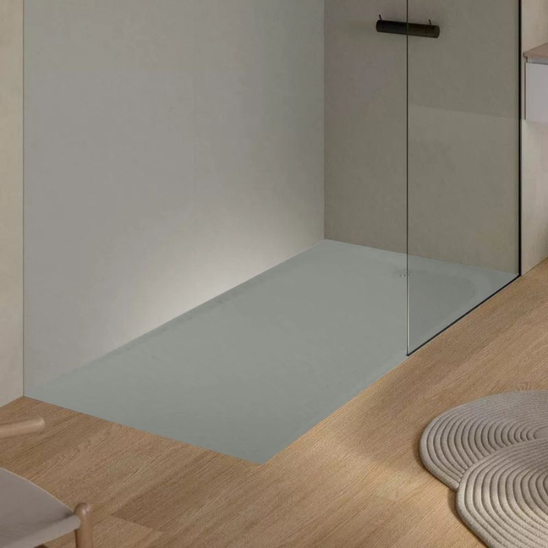 plato ducha unic drop slate grey 160x90