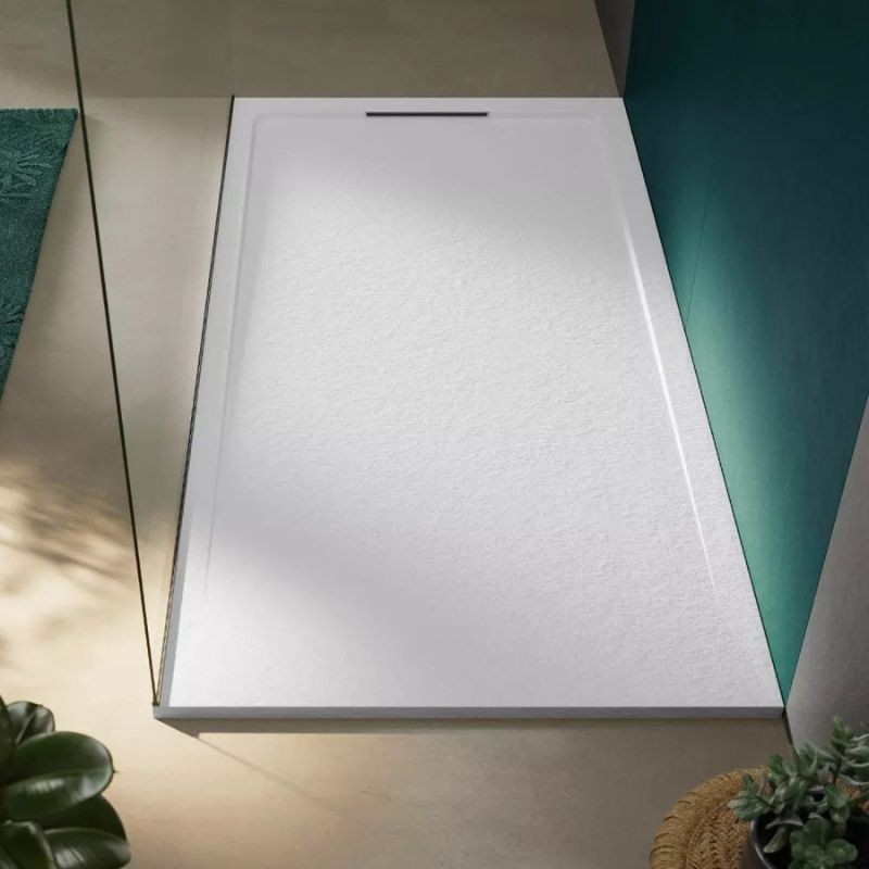 plato ducha halo slate blanco 160x90