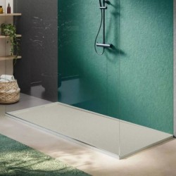 PLATO DUCHA HALO SLATE CREMA 160X90