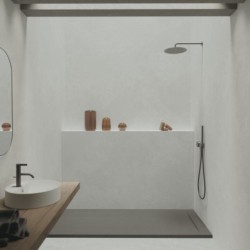 PLATO DUCHA MINERAL HERMES GRIS 170X80