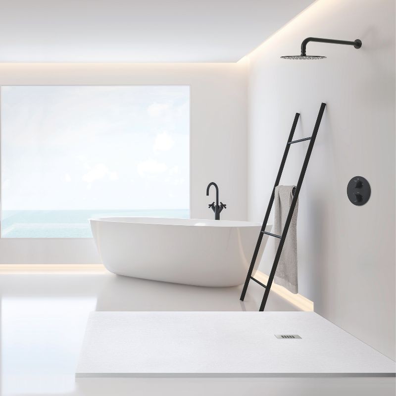 plato ducha mineral nature blanco 170x100