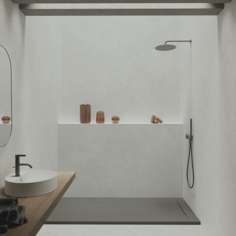 plato ducha mineral hermes gris 170x100