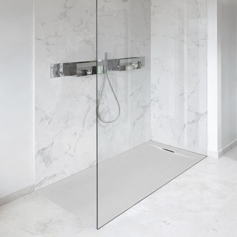 plato ducha mineral hermes gris claro 180x90