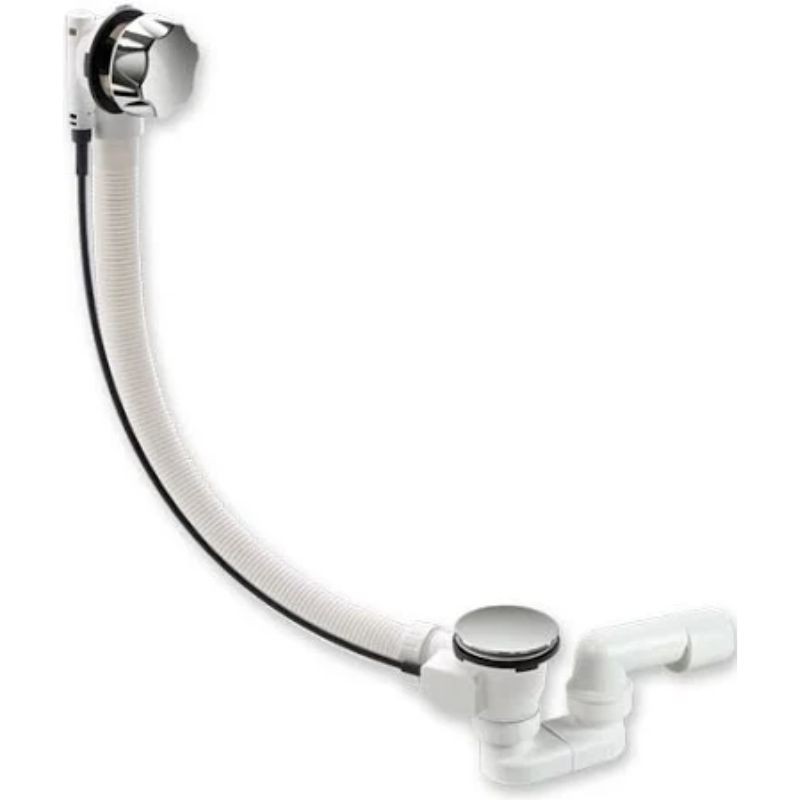 Válvula bañera con cable, rebosadero, sifón y tapón 70 mm Drena Válvula bañera con cable, rebosadero, sifón y tapón 70 mm Drena
