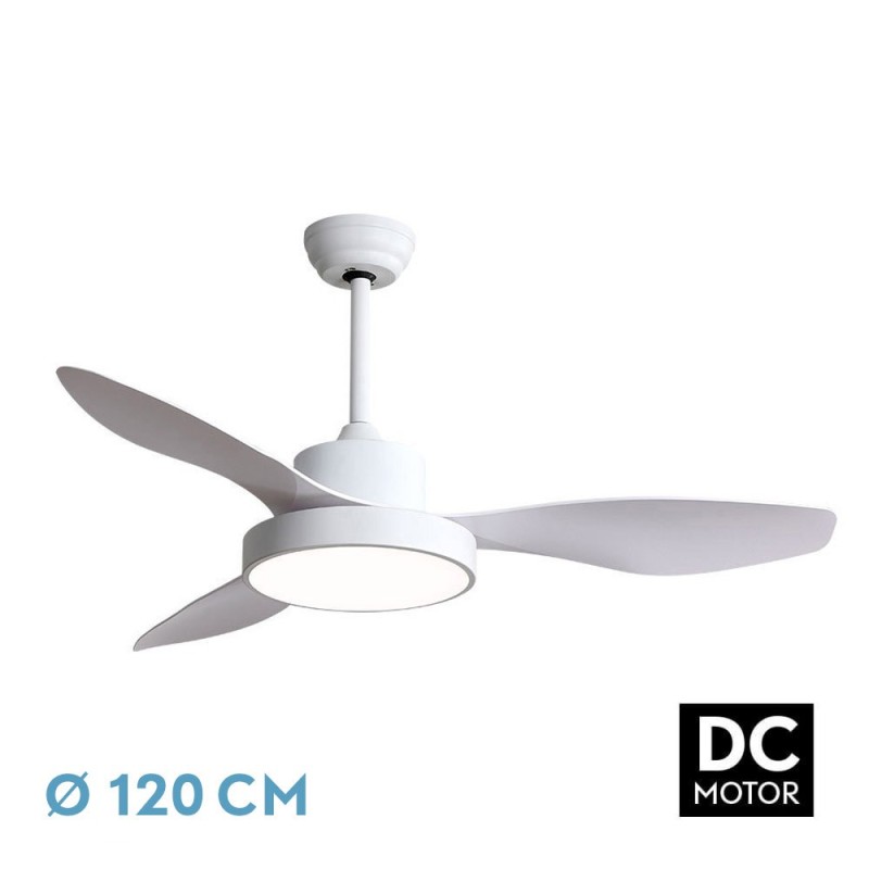 VENTILADOR TECHO HAYATE 48W BLANCO
