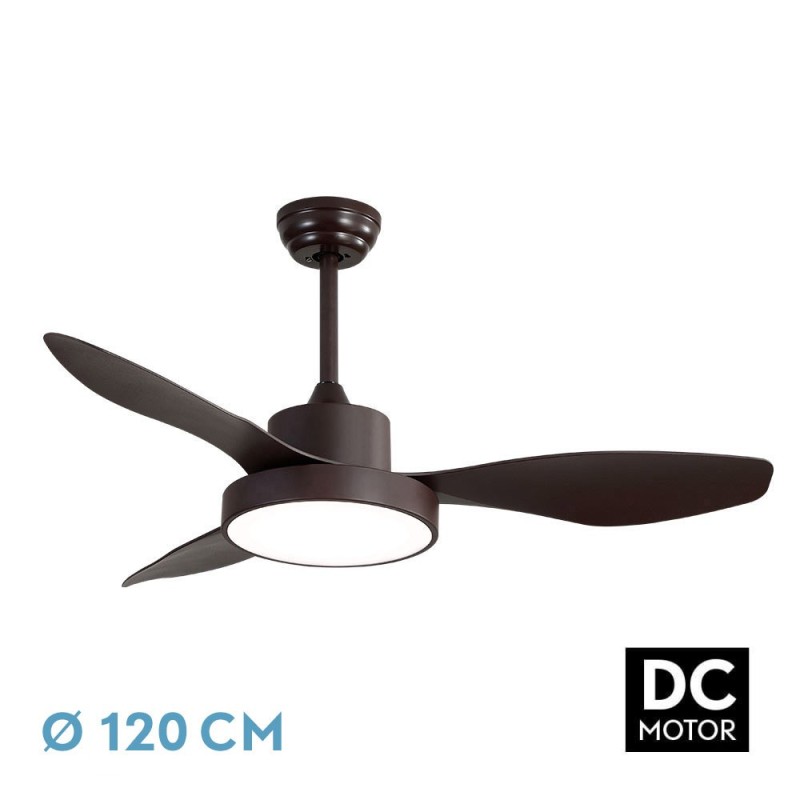 VENTILADOR TECHO HAYATE 48W MARRON