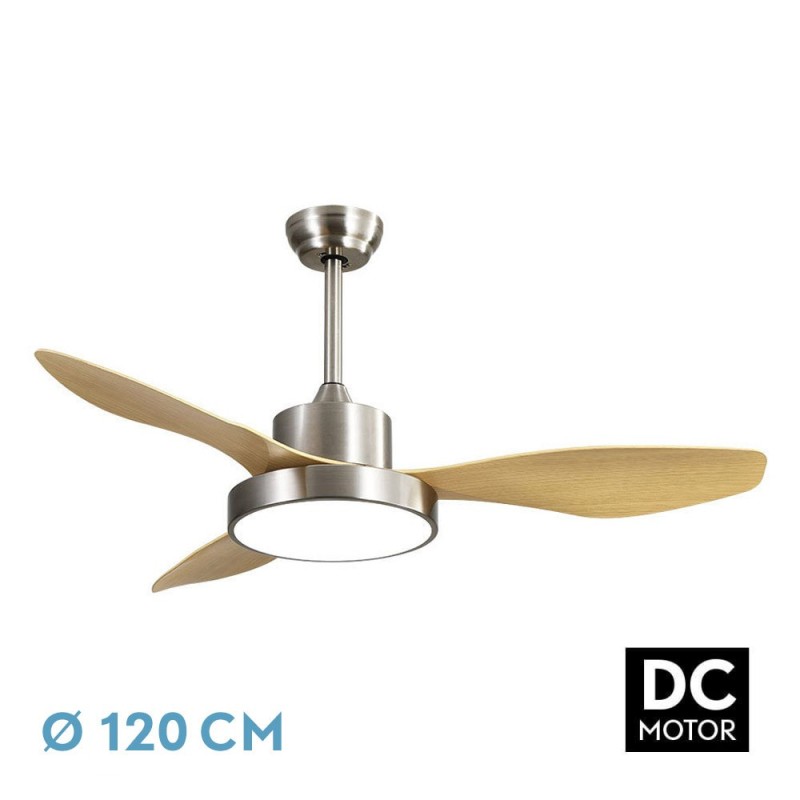 VENTILADOR TECHO HAYATE 48W NIQUEL/HAYA
