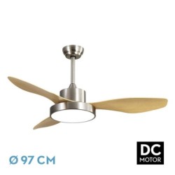 VENTILADOR TECHO HAYATE 24W NIQUEL/HAYA
