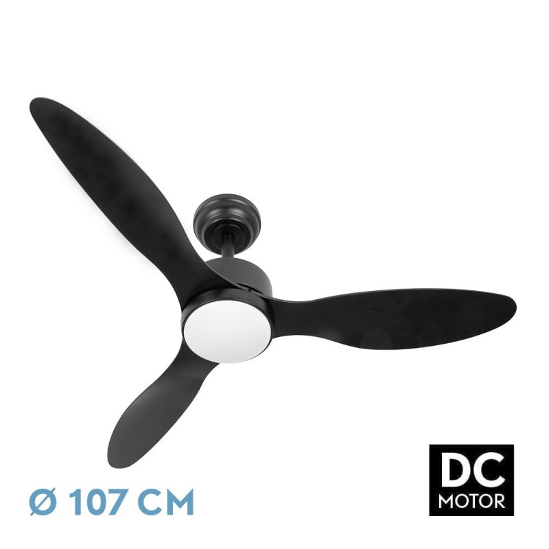 VENTILADOR TECHO SERPA 24W NEGRO