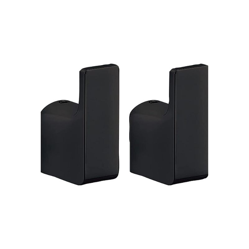 Set accesorios baño Gedy G-Pirenei negro | Toalleros, porta-rollos y colgadores
