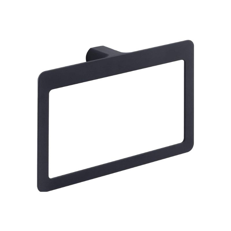 Set accesorios baño Gedy G-Pirenei negro | Toalleros, porta-rollos y colgadores