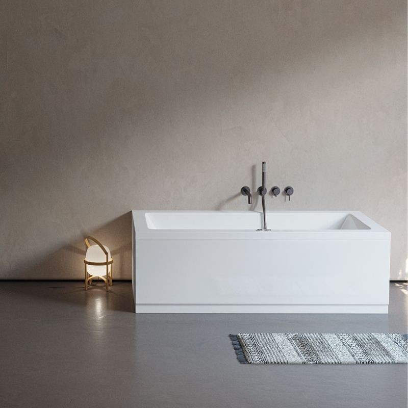 Bañera Cube Sanycces 170x70 cm acrílica blanca brillo moderna