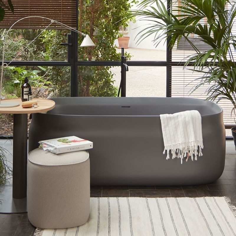 Bañera Duna Sanycces 160x75 cm gris mate diseño Jorge Herrera