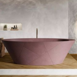 BAÑERA OPAL QUIZ BURGUNDY MATE 180X80