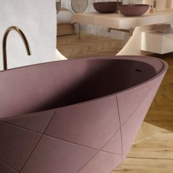 BAÑERA OPAL QUIZ BURGUNDY MATE 180X80