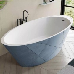 BAÑERA OPAL QUIZ AZUL MATE 180X80