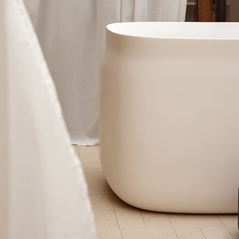 Bañera exenta Duna Ofuro blanca mate 130x76 cm
