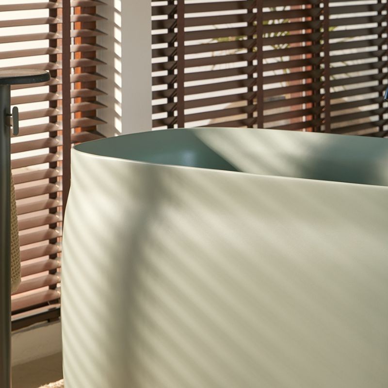 Bañera exenta Duna Ofuro verde mate 130x76 cm