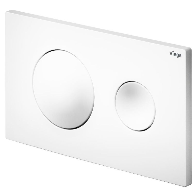 Pulsador de inodoro Viega blanco mate doble descarga modelo 832476 Pulsador de inodoro Viega blanco mate doble descarga modelo 832476