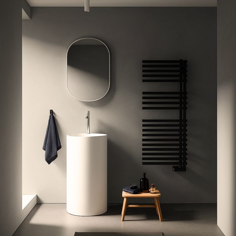 Radiador Toallero Jazz_S 1460X500 Mm Negro Satinado Radiador Toallero Jazz_S 1460X500 Mm Negro Satinado