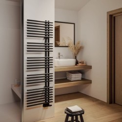 Radiador Toallero Funky_S 1455X500 Mm Negro Satinado