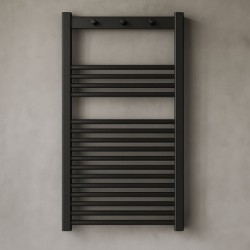 Radiador Toallero Comodo 1600X500 Mm Negro Mate
