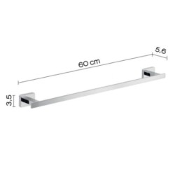ATENA TOALLERO 60 CM CROMO BRILLO