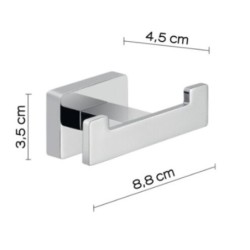 ATENA PERCHA DOBLE CROMO BRILLO