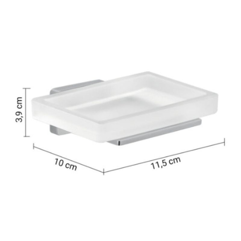 Jabonera Atena cromada 11,5x10x3,9 cm