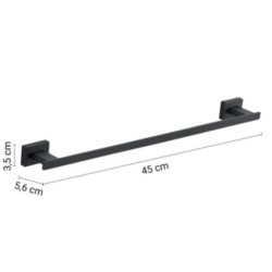 ATENA TOALLERO 45 CM NEGRO MATE