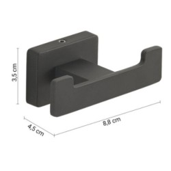 ATENA PERCHA DOBLE NEGRO MATE