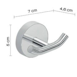 EROS PERCHA DOBLE CROMO BRILLO
