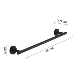EROS TOALLERO 45 CM NEGRO MATE