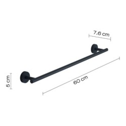 EROS TOALLERO 60 CM NEGRO MATE