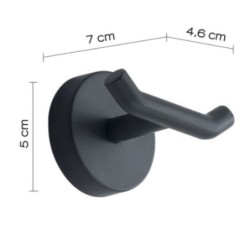 EROS PERCHA DOBLE NEGRO MATE