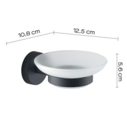 EROS JABONERA PARED NEGRO MATE