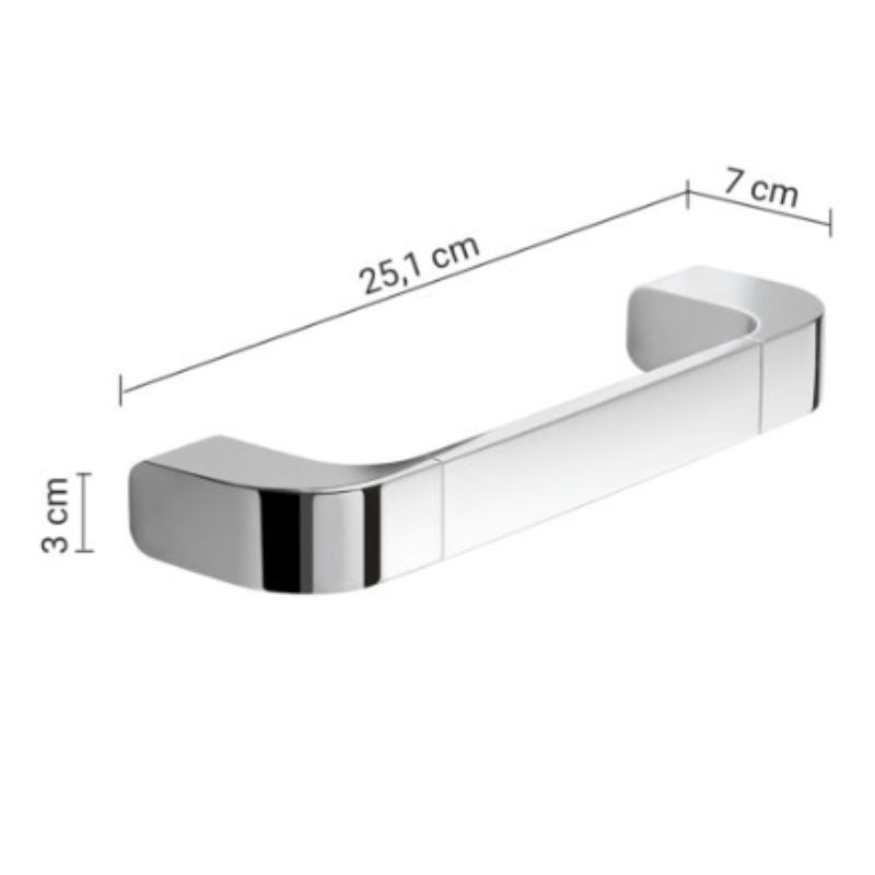 Toallero Outline cromado 25x7x3 cm – hasta 150 kg